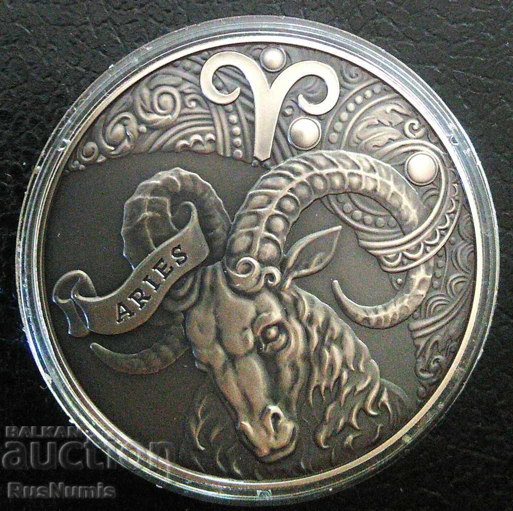 Belarus. 1 ruble 2014. Aries zodiac sign. BU.