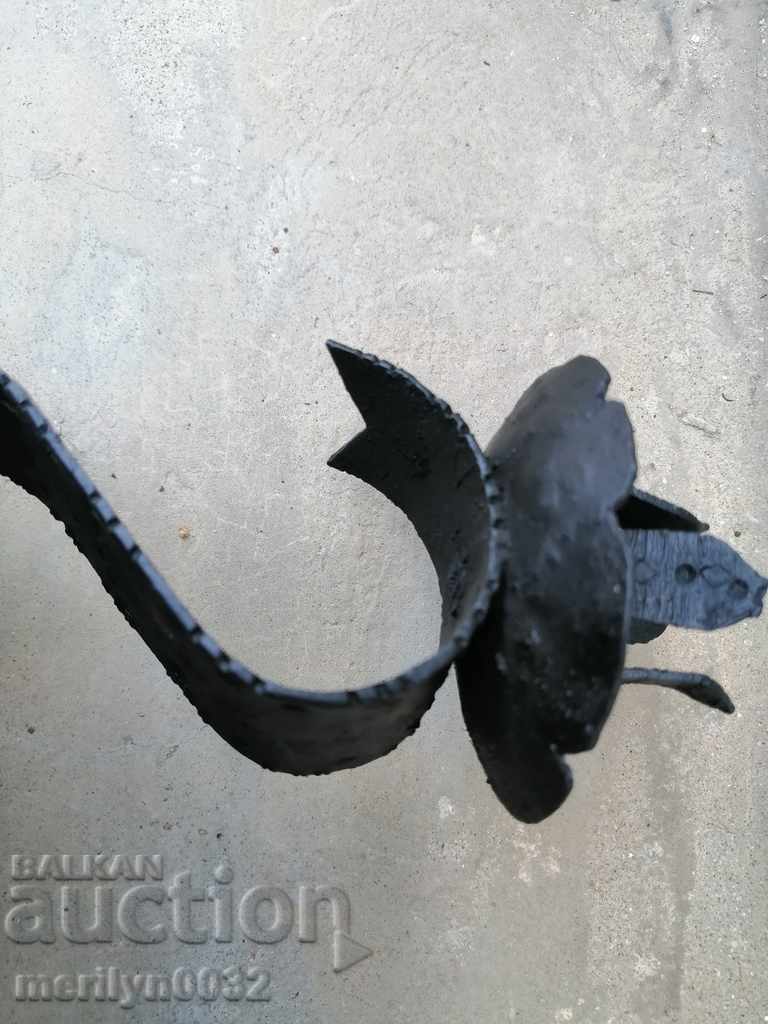 Old forged candlestick, candle - 6 Old forged candlestick, candle - 6