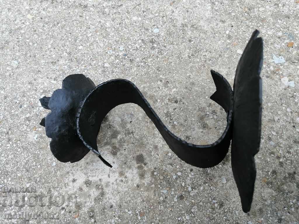 Old forged candlestick, candle - 7 Old forged candlestick, candle - 7
