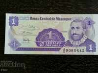 Bancnota - Nicaragua - 1 centavo UNC | 1991