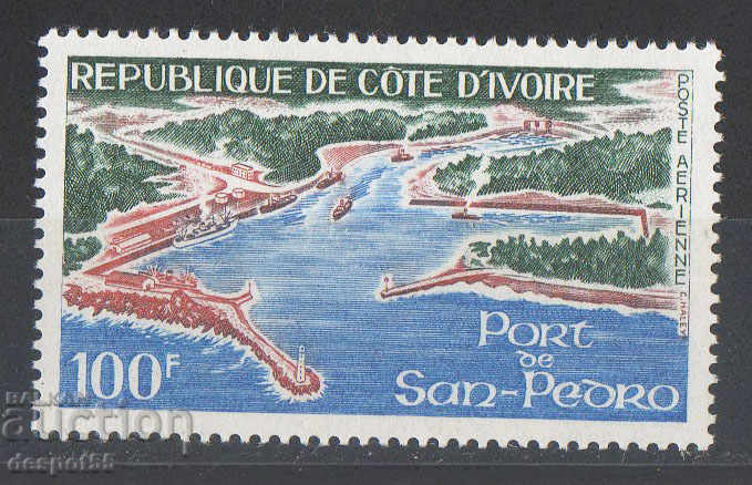 1971. Ivory Coast. The port of San Pedro.