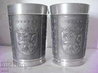 Old glasses of non-ferrous metal - 2 pcs