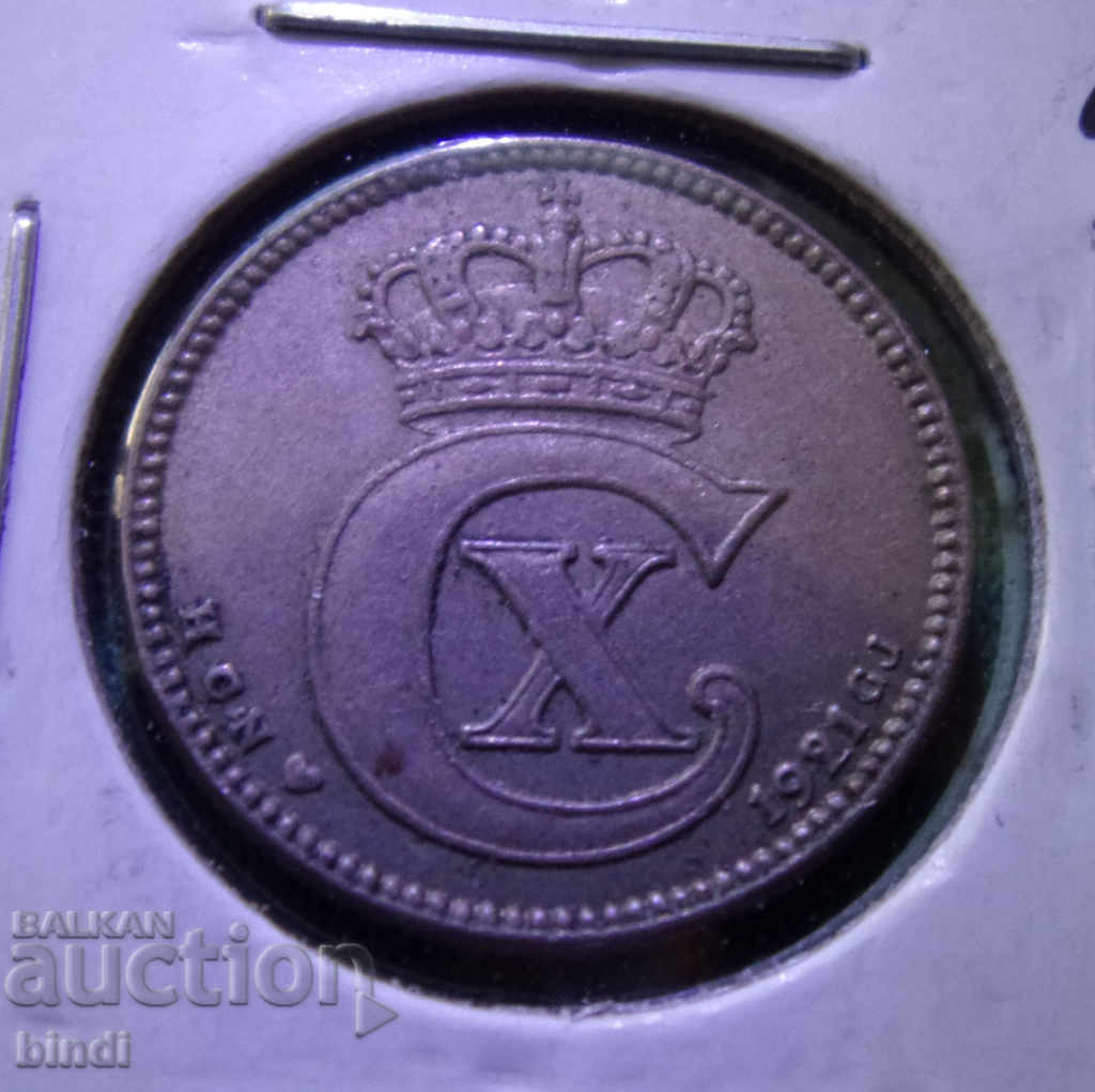 Danemarca 25 Ore 1921 Rândul de argint