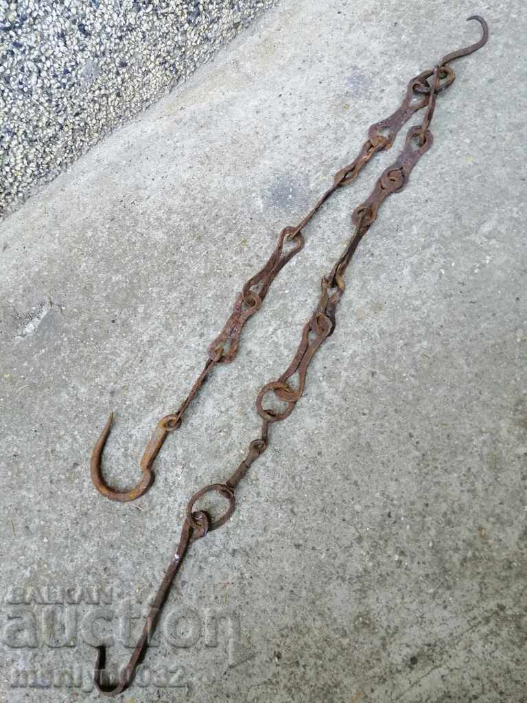 Old forged chain with hook, hearth for hearth chain hook with price 43.00 BGN | € 21.99