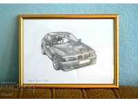 Drawing of BMW E39.