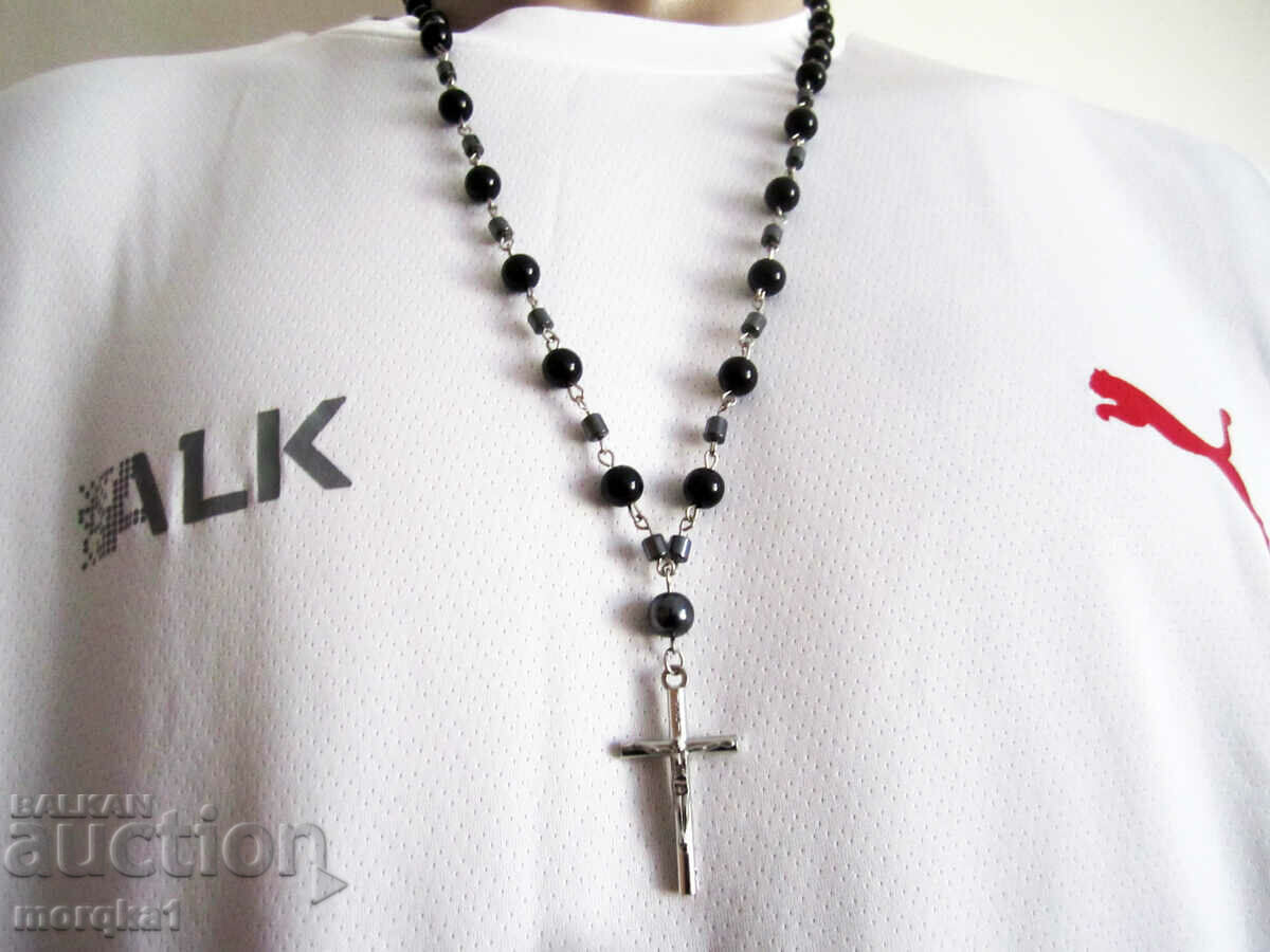 Necklace type rosary, rosary, cross, crucifix, crucifix with price 10.00 BGN | € 5.11