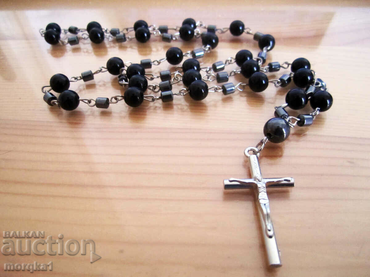 Necklace type rosary, rosary, cross, crucifix, crucifix