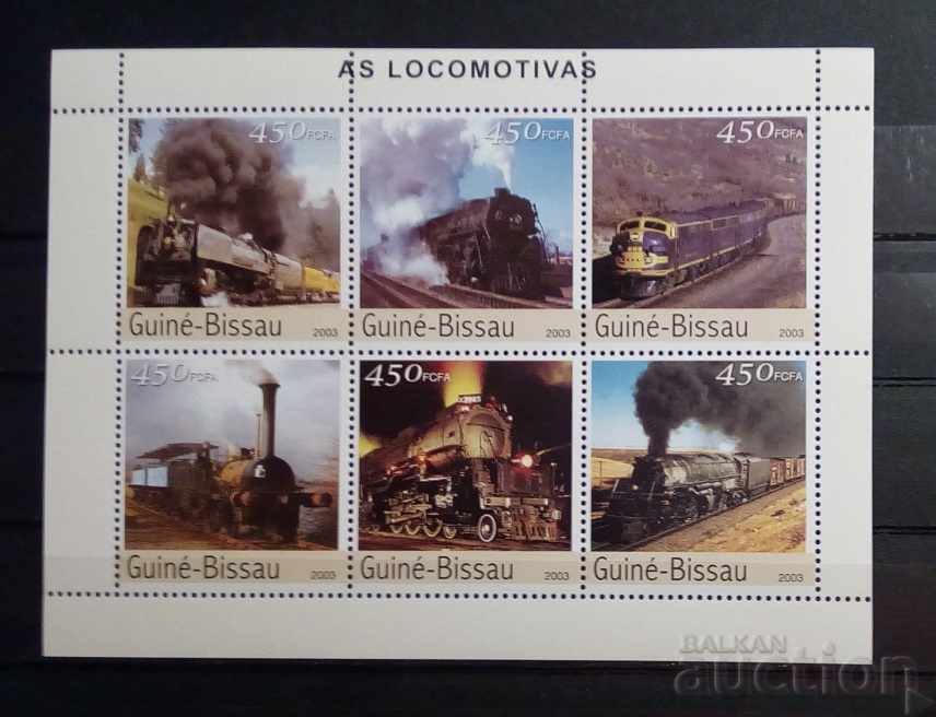 Гвинея Бисау 2003 Блок Локомотиви MNH