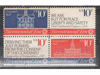 1974. USA. 200 years since the First Continental Congress. Block.