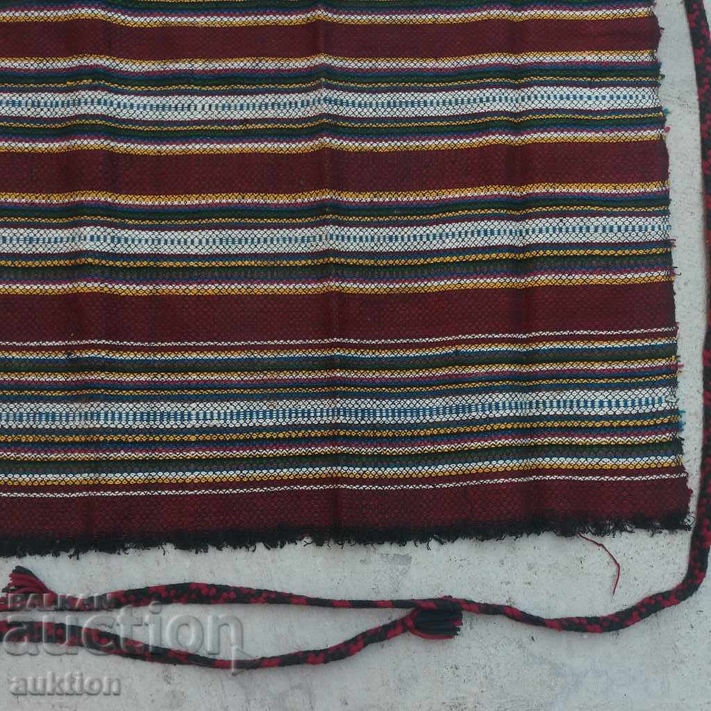 OLD LARGE PAINTED REVIVAL APRON - 1000% WOOL - 5 OLD LARGE PAINTED REVIVAL APRON - 1000% WOOL - 5