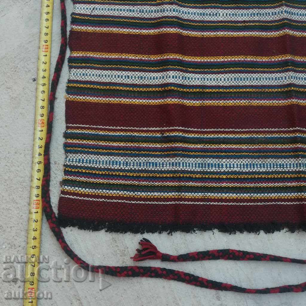 OLD LARGE PAINTED REVIVAL APRON - 1000% WOOL - 6 OLD LARGE PAINTED REVIVAL APRON - 1000% WOOL - 6