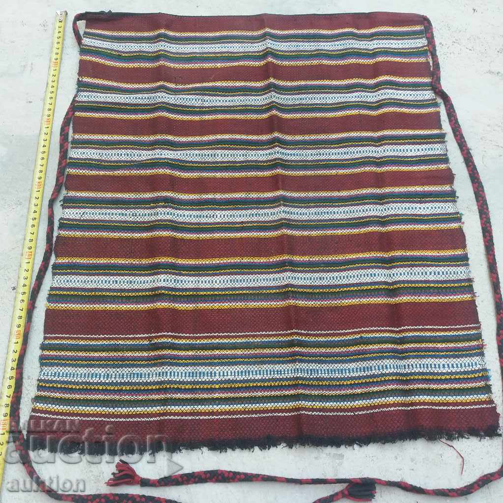 OLD LARGE PAINTED REVIVAL APRON - 1000% WOOL - 7 OLD LARGE PAINTED REVIVAL APRON - 1000% WOOL - 7