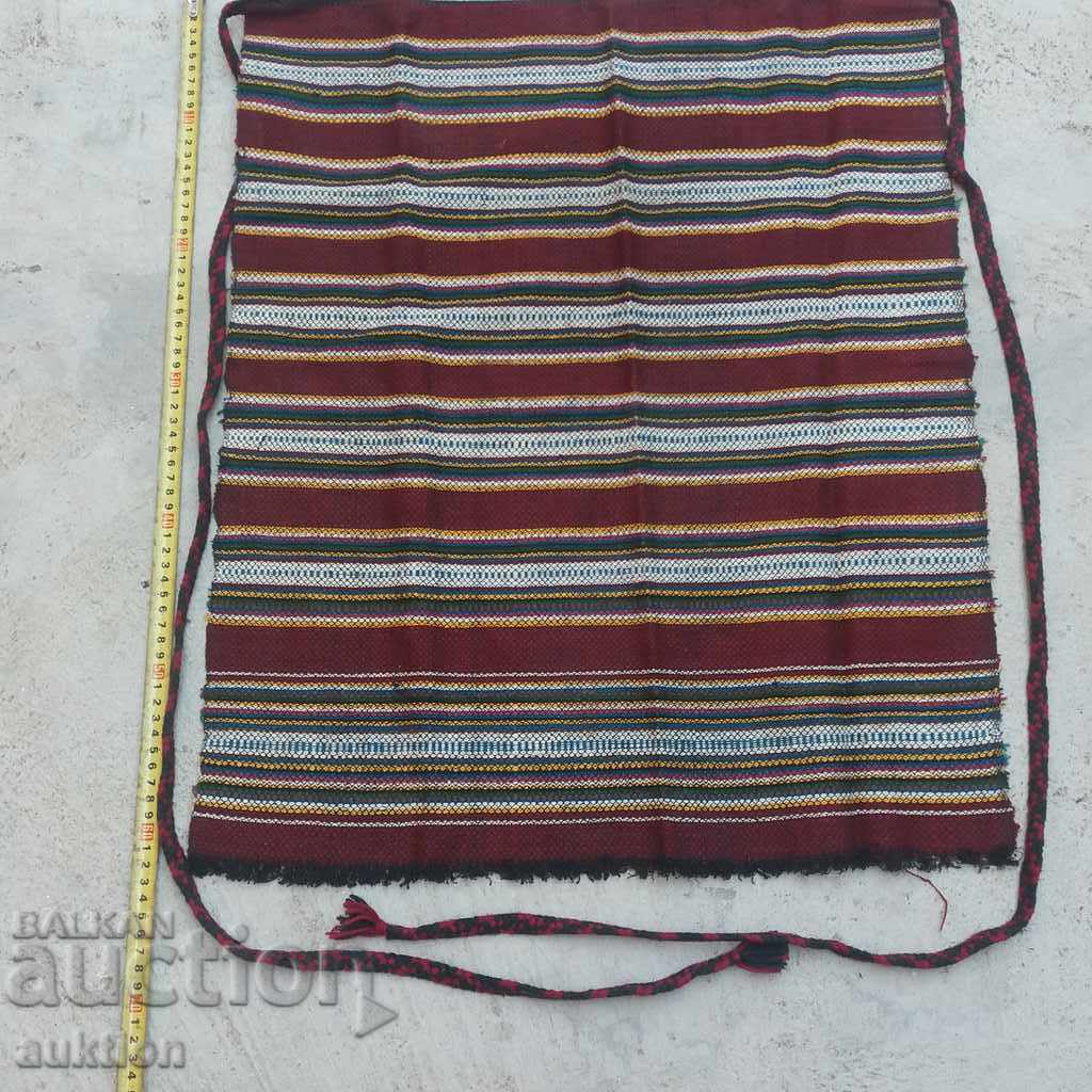 OLD LARGE PAINTED REVIVAL APRON - 1000% WOOL