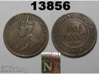 Australia 1 penny 1924 INDIAN DIE - Rare!