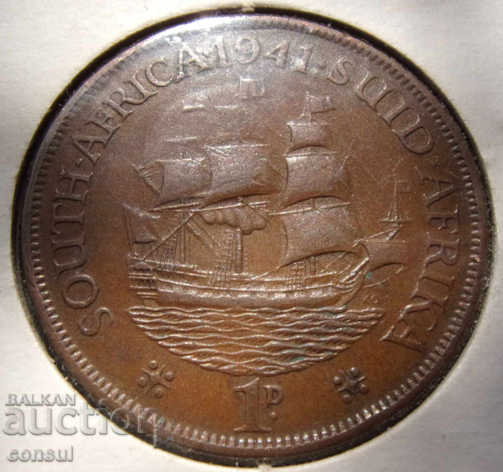 South Africa 1 Penny 1941 Rare