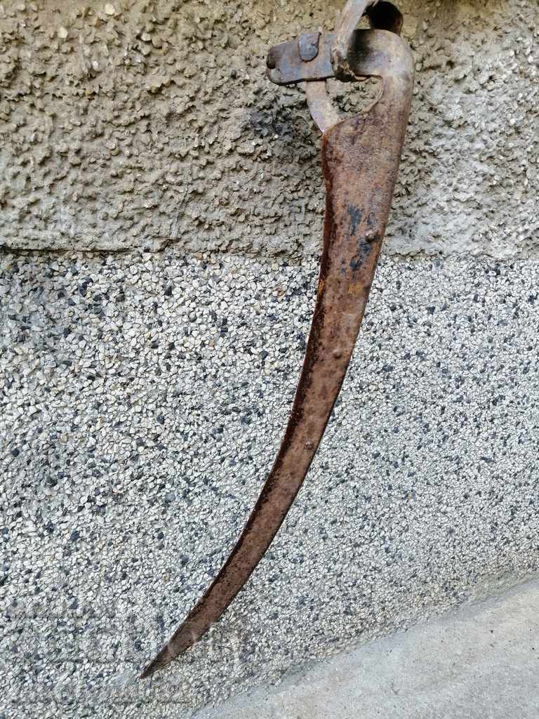 Auction Old hand-forged mowing hair, wrought iron Auction Old hand-forged mowing hair, wrought iron