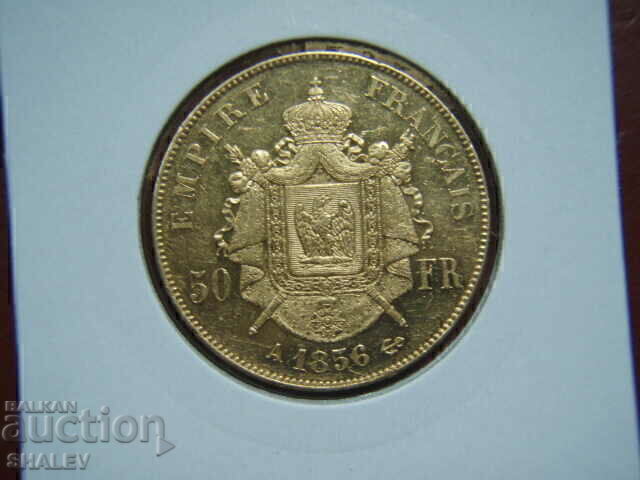 50 Francs 1856 A France (50 francs France) /2/ - AU (gold) with price 4019.89 BGN | € 2055.34