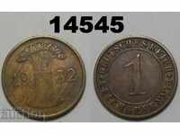Germania 1 Reich Pfennig 1932 O monedă