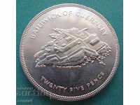 Guernsey 1 Crown 1977 Rare Coin