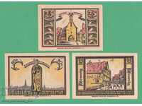(¯` '• .¸NOTGELD (Gr. Quakenbrück) 1921 UNC -3 banknotes ´¯)
