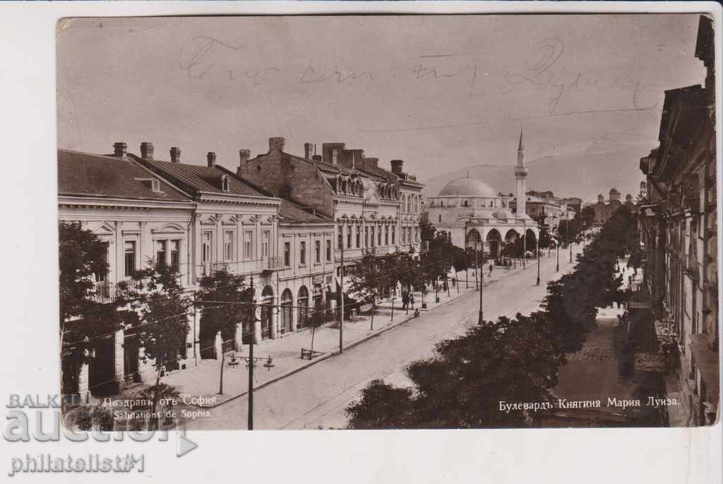 СТАРА СОФИЯ ок. 1909 КАРТИЧКА бул. Мария Луиза 011