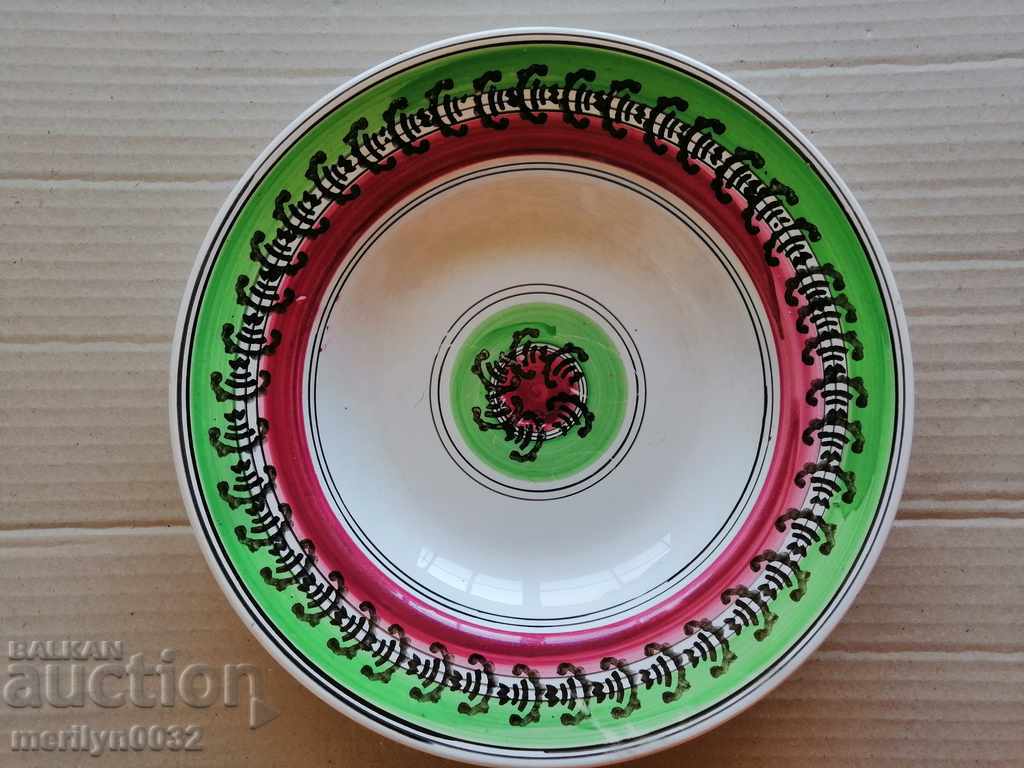 Porcelain plate hand-painted porcelain Belgium 19th century - 6 Porcelain plate hand-painted porcelain Belgium 19th century - 6