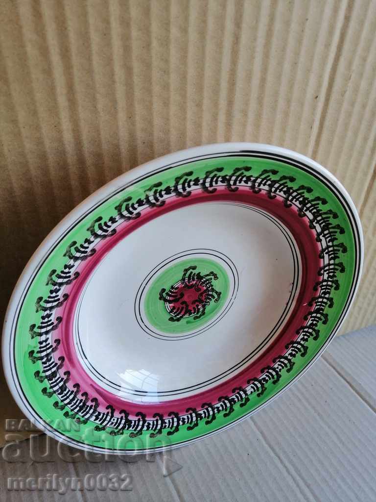 Porcelain plate hand-painted porcelain Belgium 19th century - 7 Porcelain plate hand-painted porcelain Belgium 19th century - 7