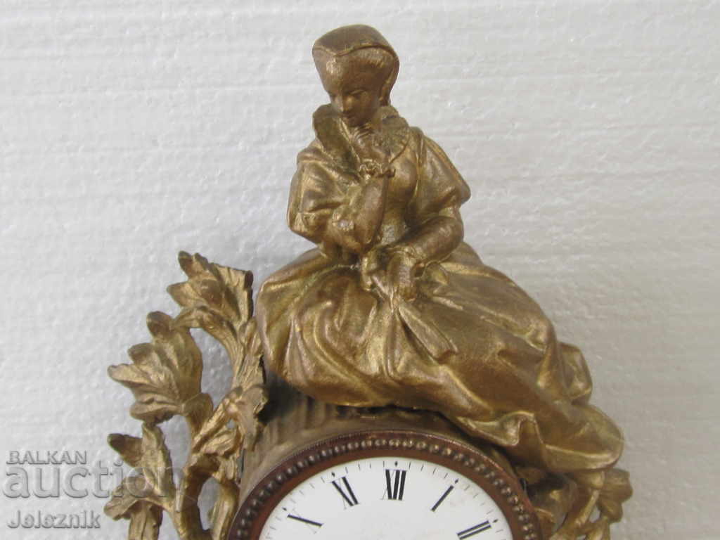 Auction French Mantel/Boudoir Clock, 19th century-Working machine. Auction French Mantel/Boudoir Clock, 19th century-Working machine.