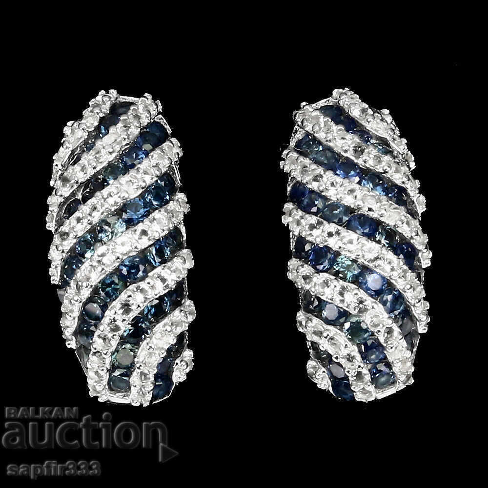 Sapphires and topazes - EXQUISITE DESIGN EARRINGS