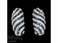 Sapphires and topazes - EXQUISITE DESIGN EARRINGS