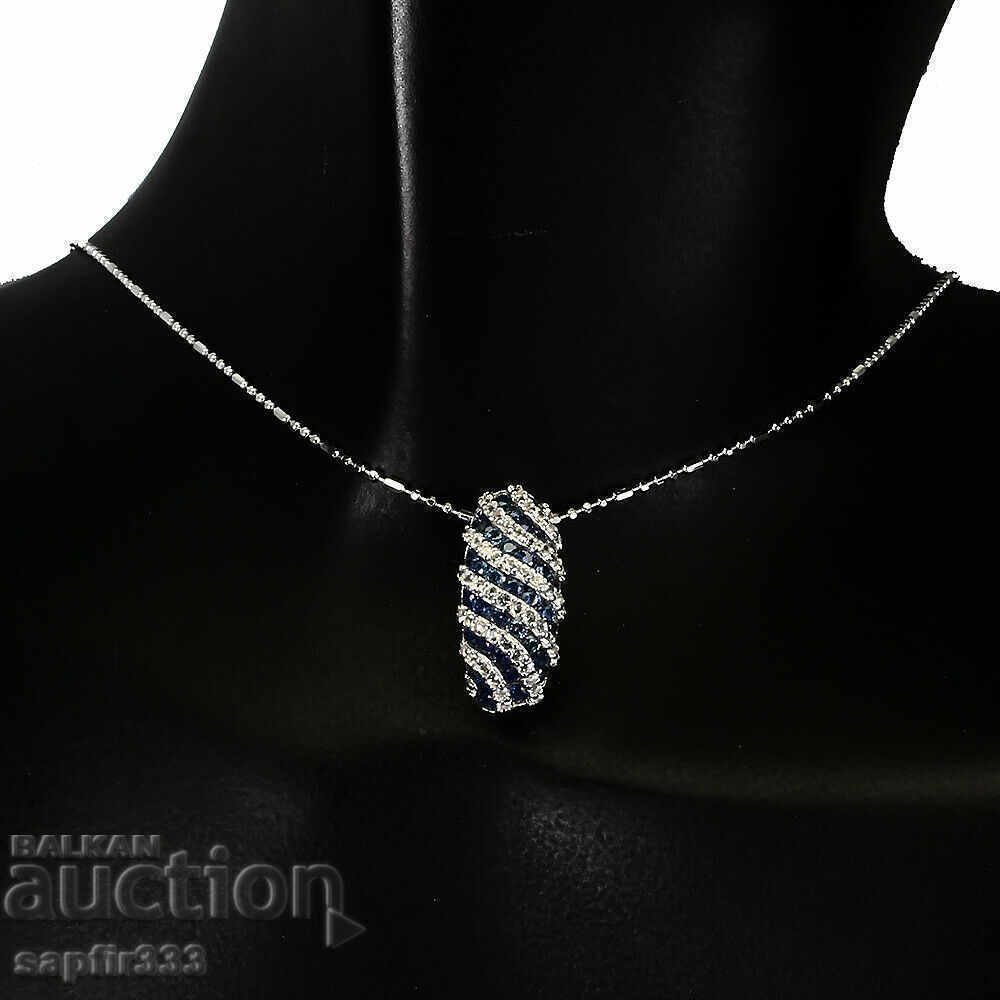 DESIGNER MEDALLION WITH NATURAL SAPPHYRES AND TOPAS with price 322.00 BGN | € 164.64 DESIGNER MEDALLION WITH NATURAL SAPPHYRES AND TOPAS with price 322.00 BGN | € 164.64