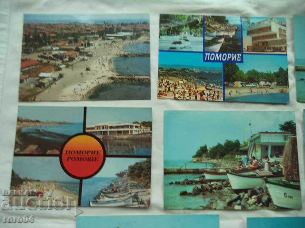 Auction POMORIE - POSTCARDS - 8 PIECES Auction POMORIE - POSTCARDS - 8 PIECES