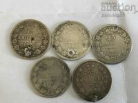 Russia 25 kopecks 5 pieces - Tsarist Silver (L.41)