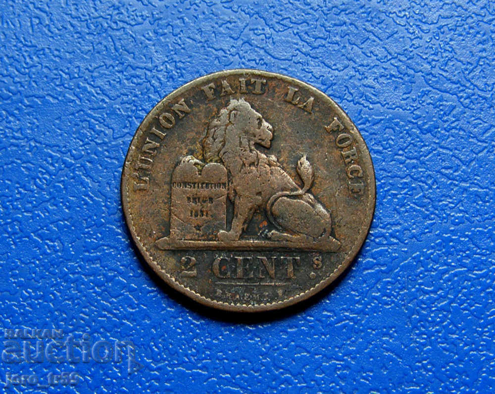Belgia 2 centimes /2 centimes/ 1875
