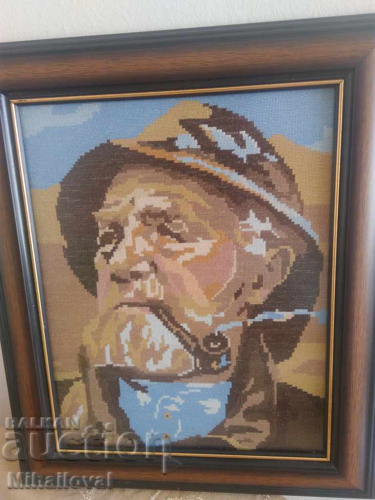 Tapestry "The old man with the pipe"