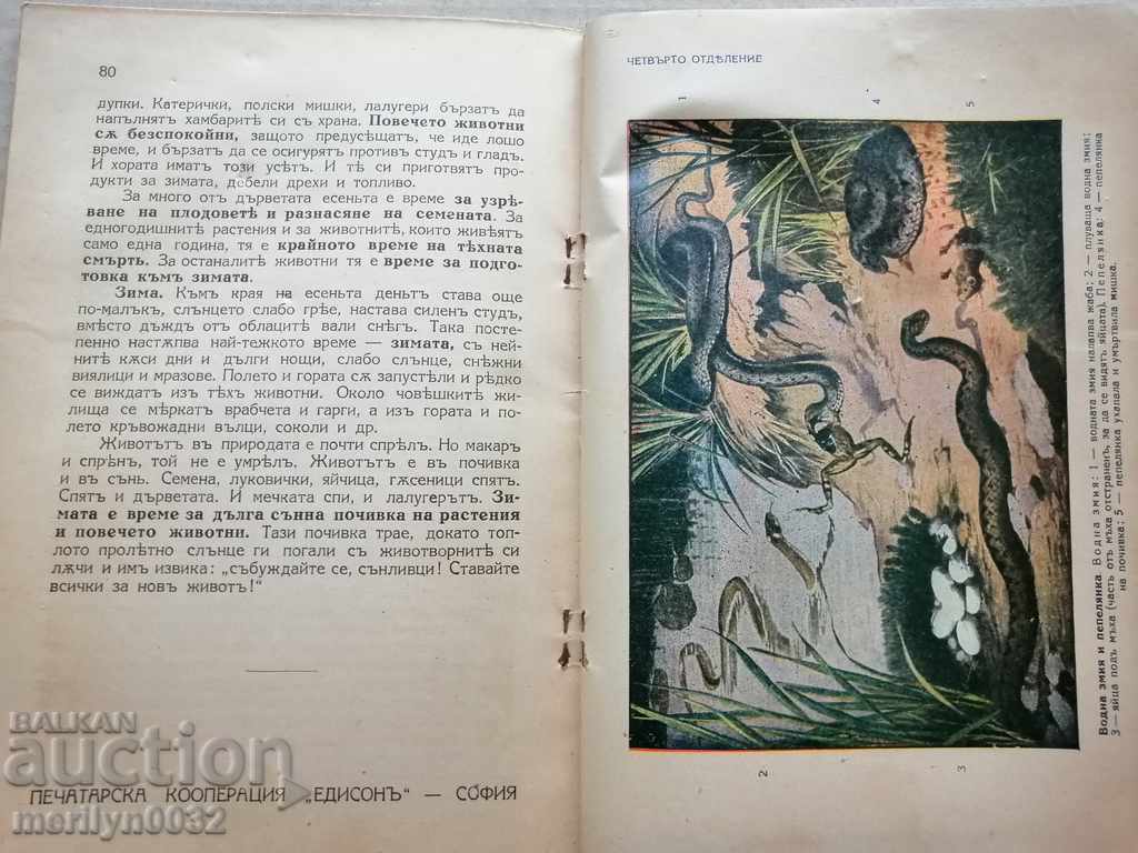 Book Textbook Natural Science Kingdom of Bulgaria - 5