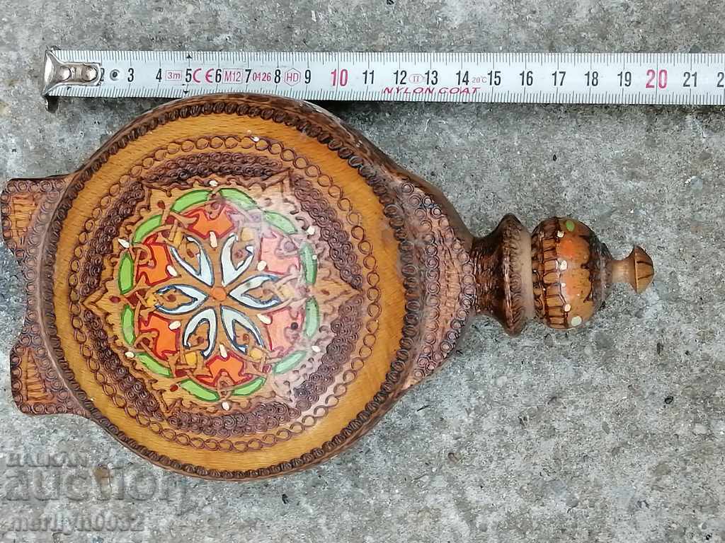 Antique pyrography flask, bucket, gourd with price € 44.77 | 87.56 BGN