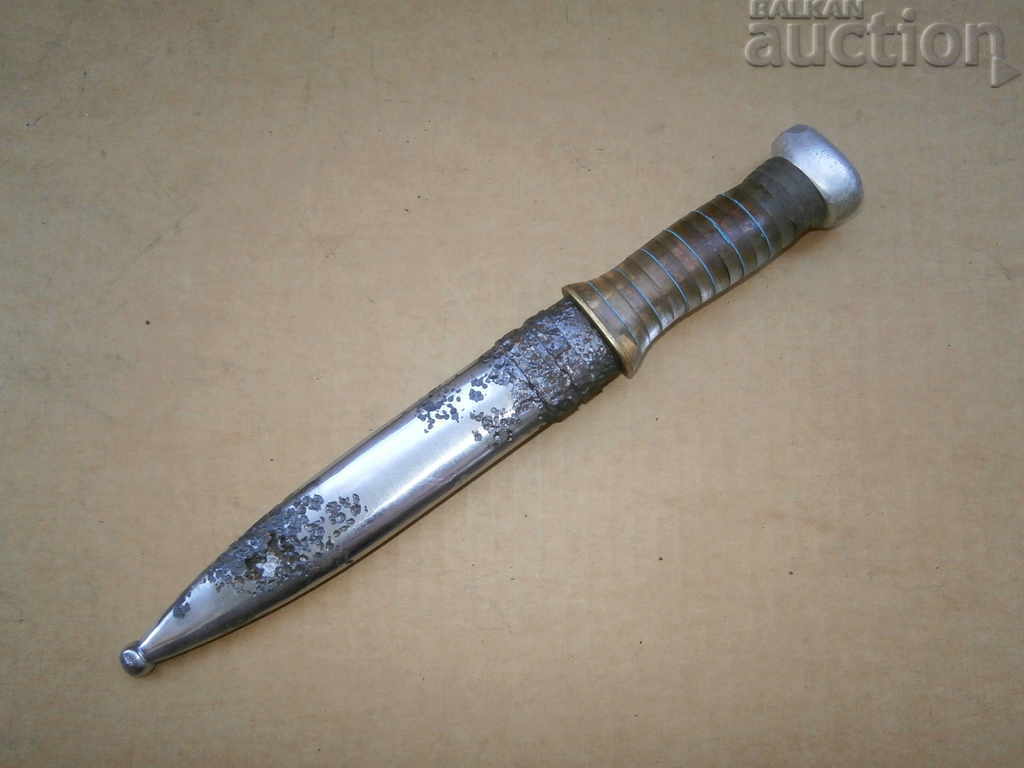 an ancient trench knife of the Wehrmacht's daily