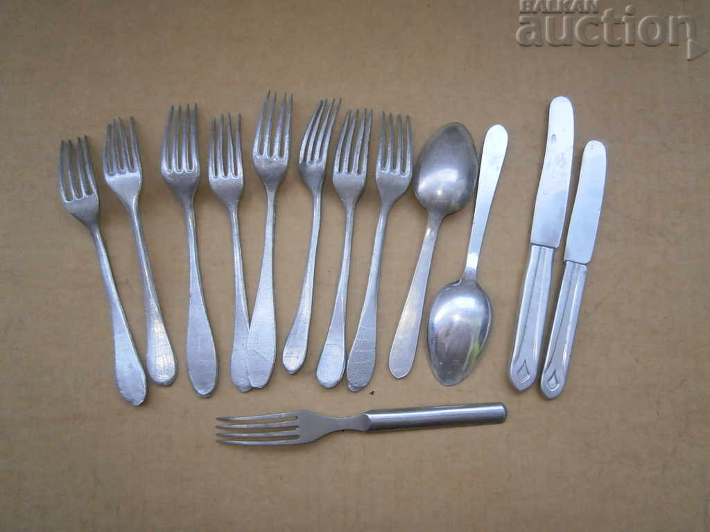Delivery of aluminum knife fork spoon Wehrmacht lot set Delivery of aluminum knife fork spoon Wehrmacht lot set