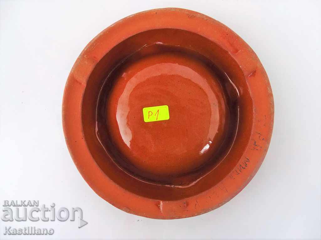 OLD PAINTED CERAMIC ASHTRAY - 5 OLD PAINTED CERAMIC ASHTRAY - 5