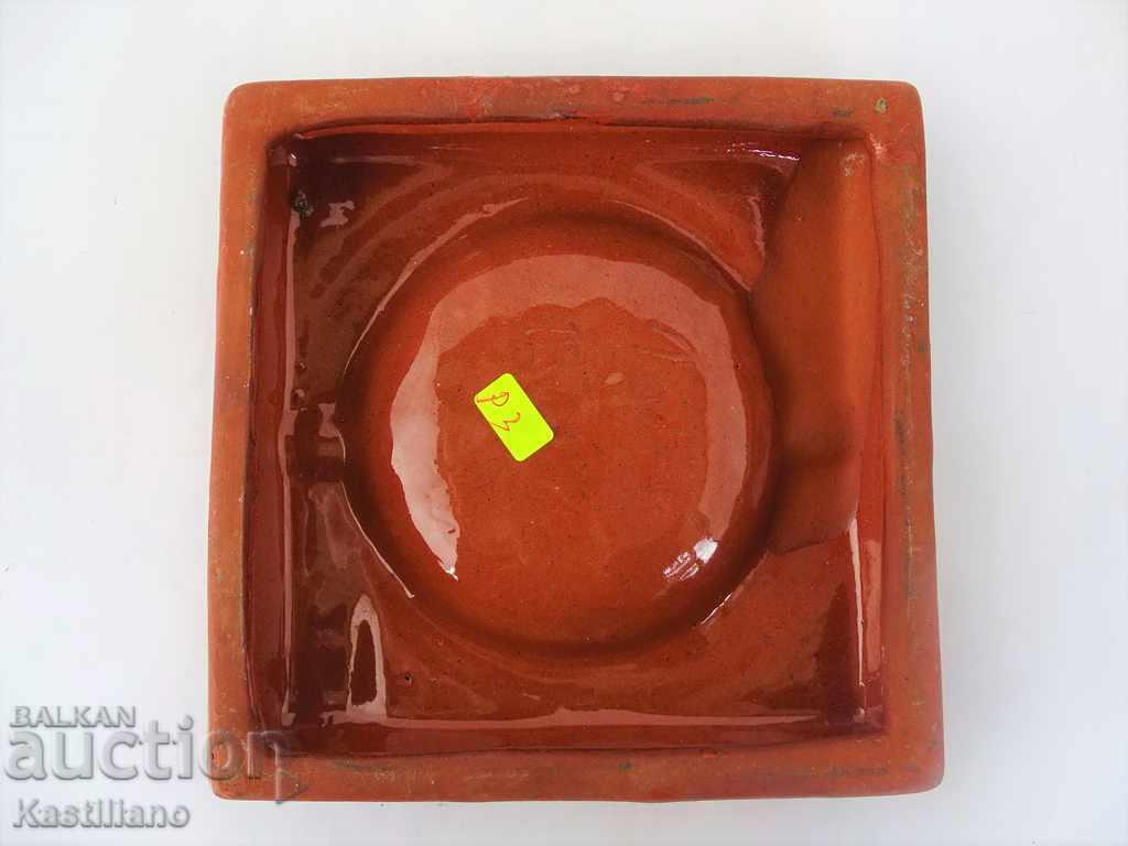 OLD PAINTED CERAMIC ASHTRAY 3 - 5 OLD PAINTED CERAMIC ASHTRAY 3 - 5
