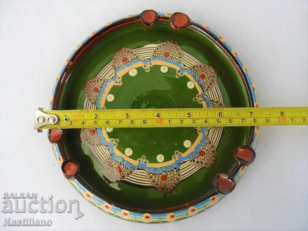 Auction OLD PAINTED CERAMIC ASHTRAY 4 Auction OLD PAINTED CERAMIC ASHTRAY 4