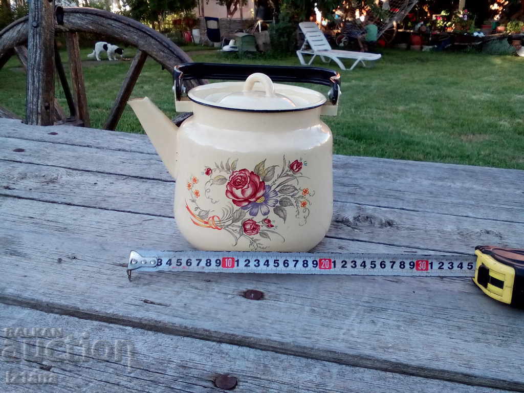 Old enamel teapot - 5 Old enamel teapot - 5