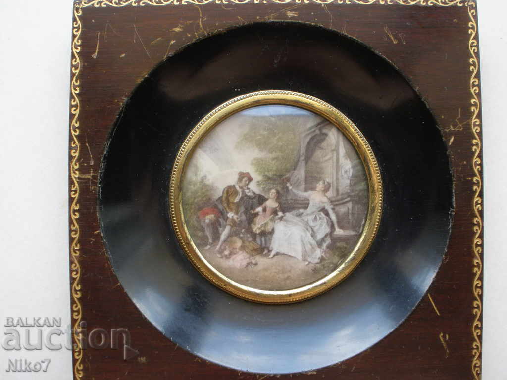 Auction Old panel, miniature, wall decoration. Auction Old panel, miniature, wall decoration.