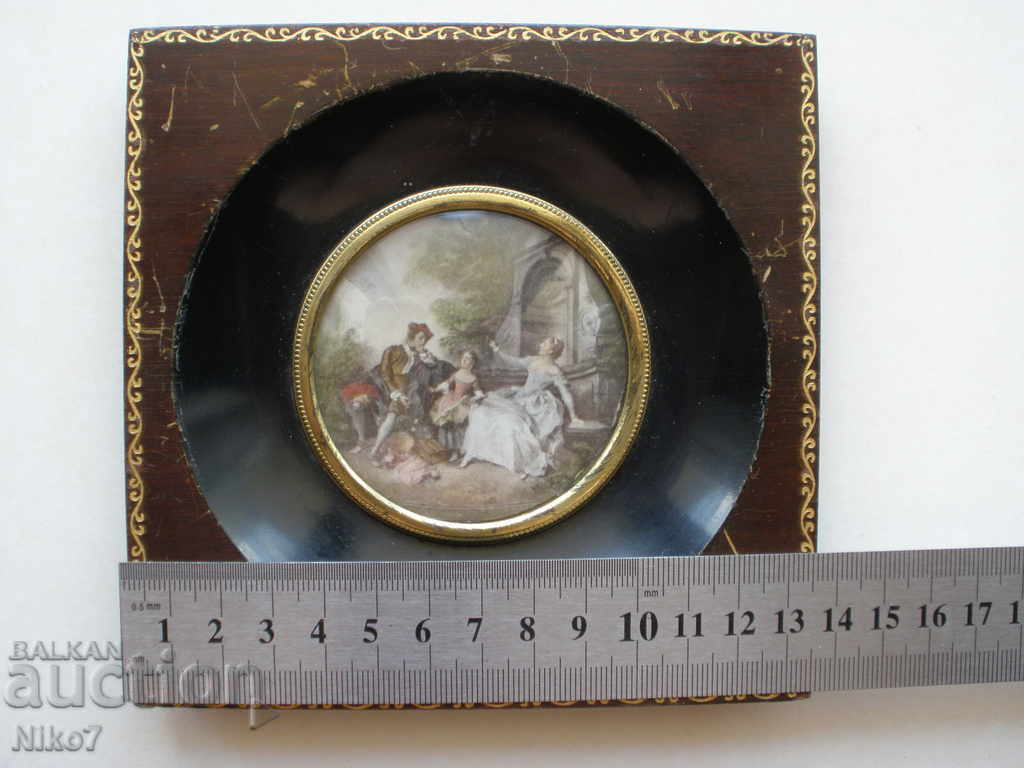 Old panel, miniature, wall decoration. - 5 Old panel, miniature, wall decoration. - 5