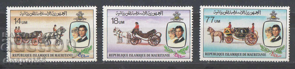1981. Mauritania. Royal wedding - Prince Charles and Lady Diana