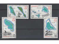1983. Κιριμπάτι. Χάρτης των νησιών.