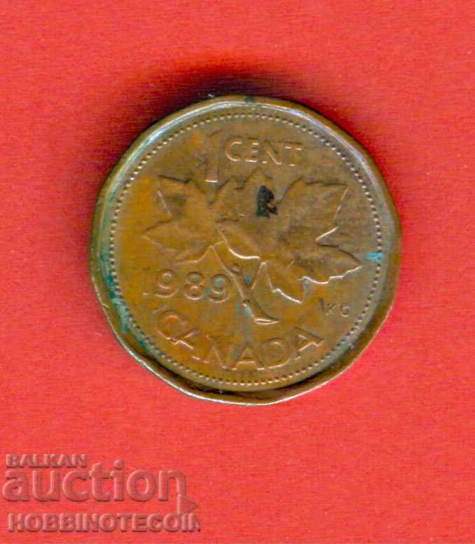 КАНАДА CANADA 1 цент емисия - issue 1989 - КРАЛИЦА
