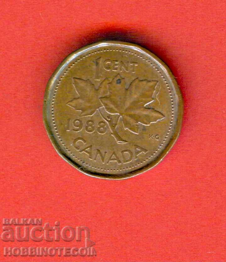 КАНАДА CANADA 1 цент емисия - issue 1988 - КРАЛИЦА