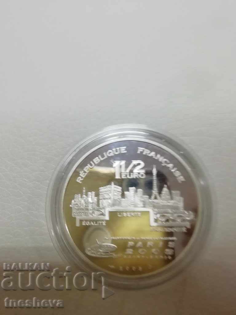 Auction 1 1/2 EURO 2003 France Proof Silver Auction 1 1/2 EURO 2003 France Proof Silver